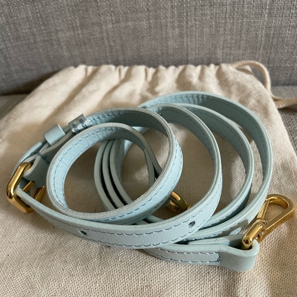 Jacquemus NanoTop-Handle Bag in Light Blue with Gold Hardware - Picture 2 of 9
